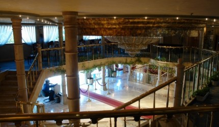 A little bit of luxury never hurt anyone - the foyer of our Nile Cruise Boat.