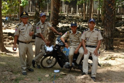 Police Group at the temples - Cambodia