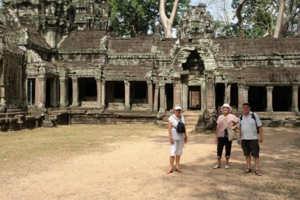 Touring party at Ta Prohm - Cambodia
