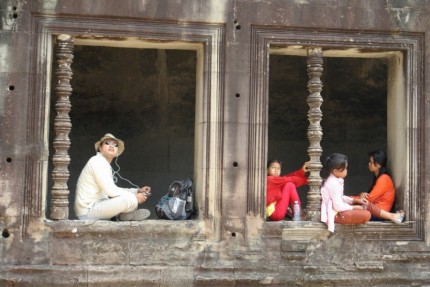 Visitors Angkor Wat - Cambodia